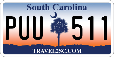 SC license plate PUU511