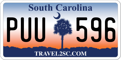 SC license plate PUU596