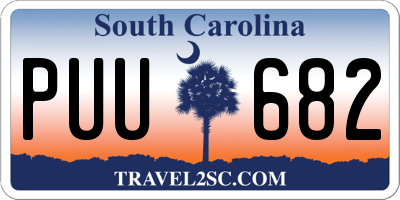 SC license plate PUU682