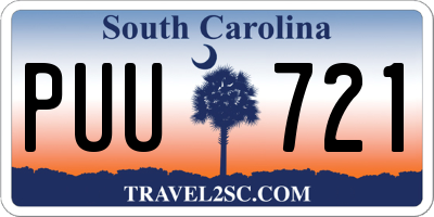 SC license plate PUU721
