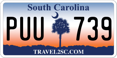 SC license plate PUU739