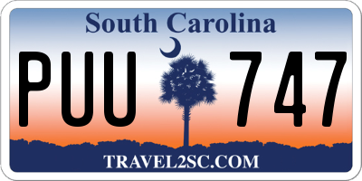 SC license plate PUU747
