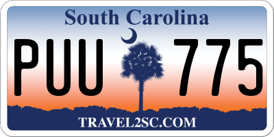 SC license plate PUU775