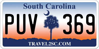 SC license plate PUV369