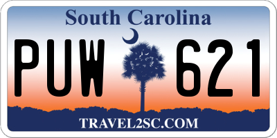 SC license plate PUW621