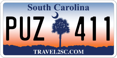 SC license plate PUZ411