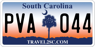 SC license plate PVA044