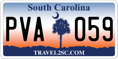 SC license plate PVA059