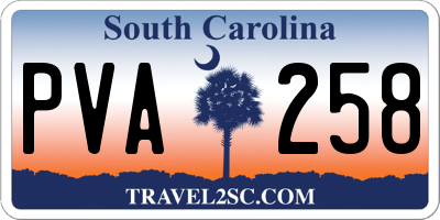 SC license plate PVA258