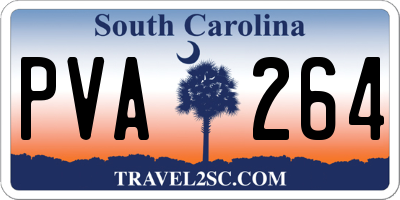 SC license plate PVA264