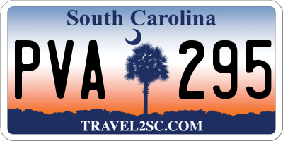 SC license plate PVA295