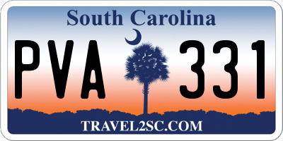 SC license plate PVA331