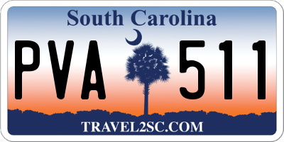 SC license plate PVA511