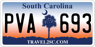 SC license plate PVA693
