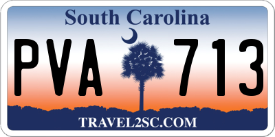 SC license plate PVA713