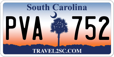 SC license plate PVA752