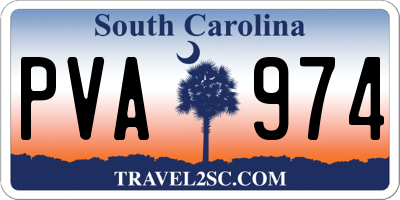 SC license plate PVA974