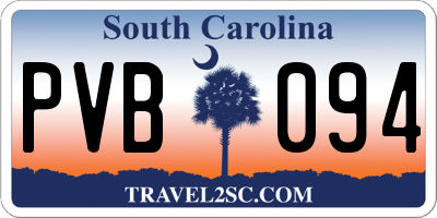 SC license plate PVB094