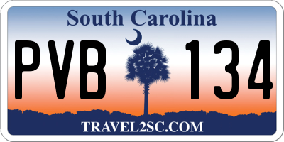 SC license plate PVB134
