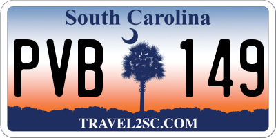SC license plate PVB149