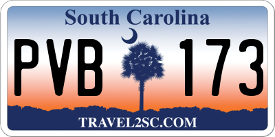 SC license plate PVB173