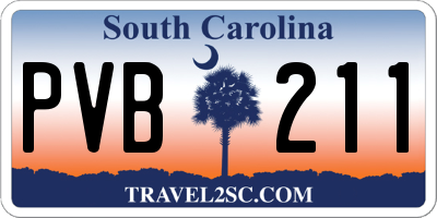 SC license plate PVB211