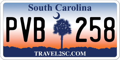 SC license plate PVB258