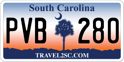 SC license plate PVB280