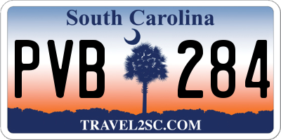 SC license plate PVB284