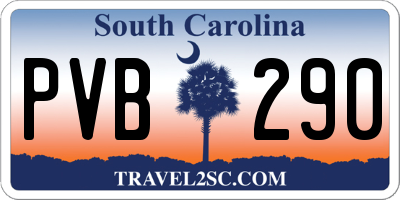 SC license plate PVB290