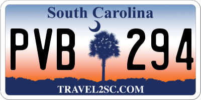 SC license plate PVB294