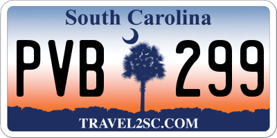 SC license plate PVB299
