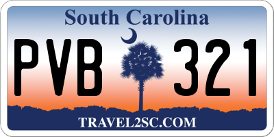 SC license plate PVB321