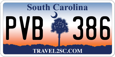 SC license plate PVB386