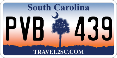 SC license plate PVB439
