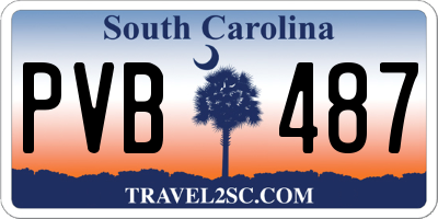 SC license plate PVB487