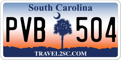 SC license plate PVB504
