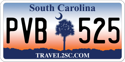 SC license plate PVB525