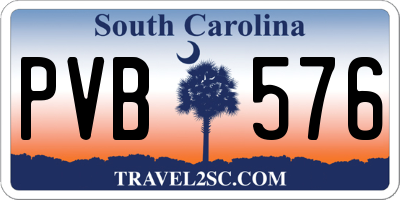 SC license plate PVB576