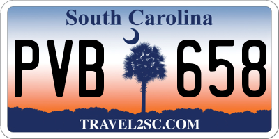 SC license plate PVB658