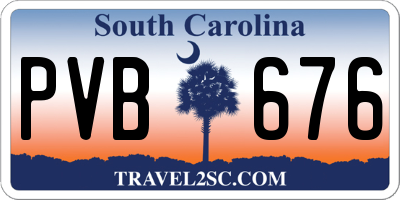 SC license plate PVB676