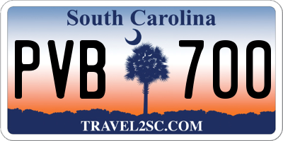 SC license plate PVB700