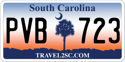 SC license plate PVB723
