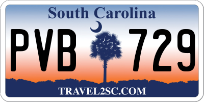 SC license plate PVB729
