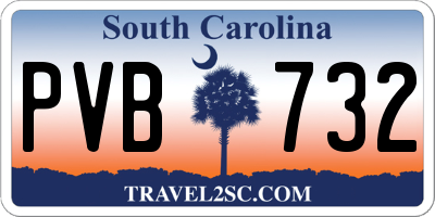 SC license plate PVB732