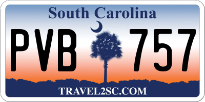 SC license plate PVB757