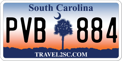 SC license plate PVB884