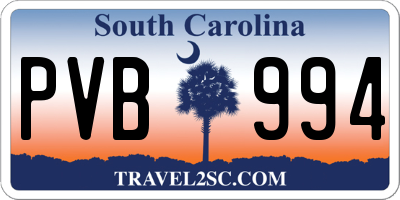 SC license plate PVB994