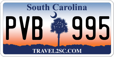 SC license plate PVB995