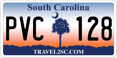 SC license plate PVC128